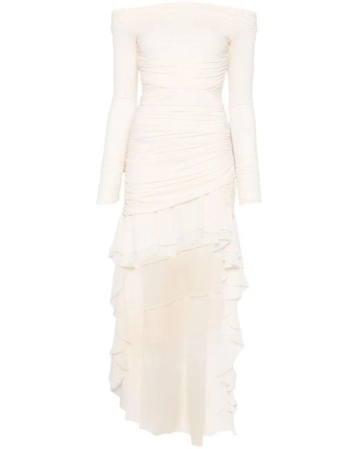 Blumarine White Asymmetric Mini Dress