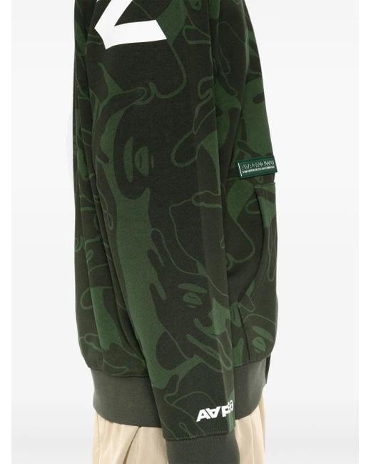 Aape By A Bathing Ape Black Moonface Hooded Jacket for men