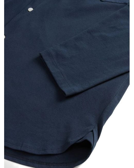 Woolrich Blue Chest-Pocket Jersey Shirt for men