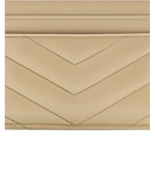 Saint Laurent Natural Quilted Logo Cardholder