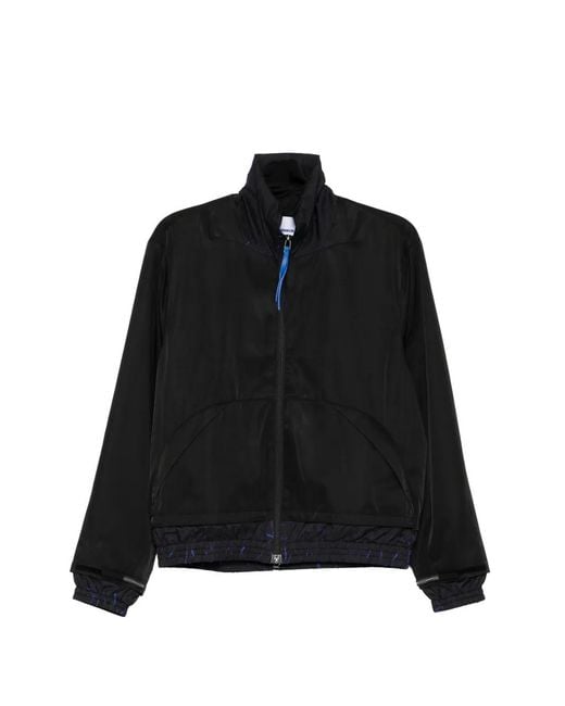 Adererror Black Graphic-Print Panelled Jacket for men