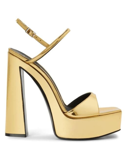 Giuseppe Zanotti Metallic Sylvy 145Mm Platform Sandals