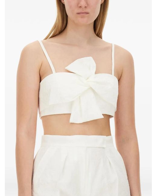 Top Corto Con Lazo Max Mara de color White