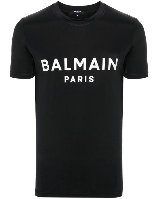 T-shirt con stampa di Balmain in Black da Uomo