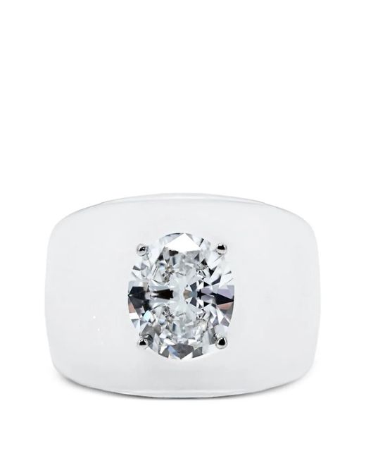 SOLO for Diamonds White Diamond-Embellished Dome Ring