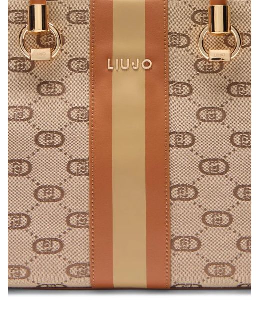 Liu Jo Shopper Met Jacquard in het Brown