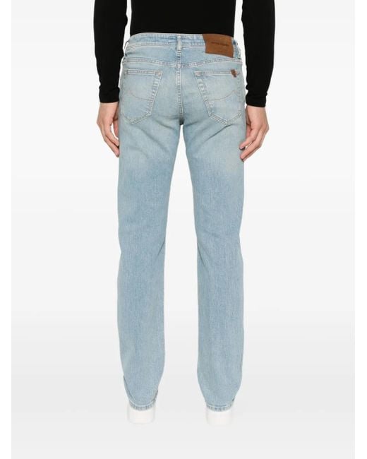 Jacob Cohen Blue Bard Button Jeans for men