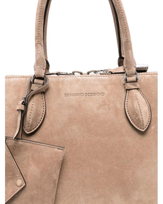 Sac Cabas À Fermeture Zippée Ermanno Scervino en coloris Natural