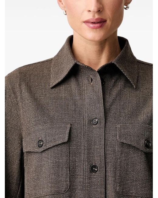 Marc O' Polo Black Check-Pattern Button-Up Shirt