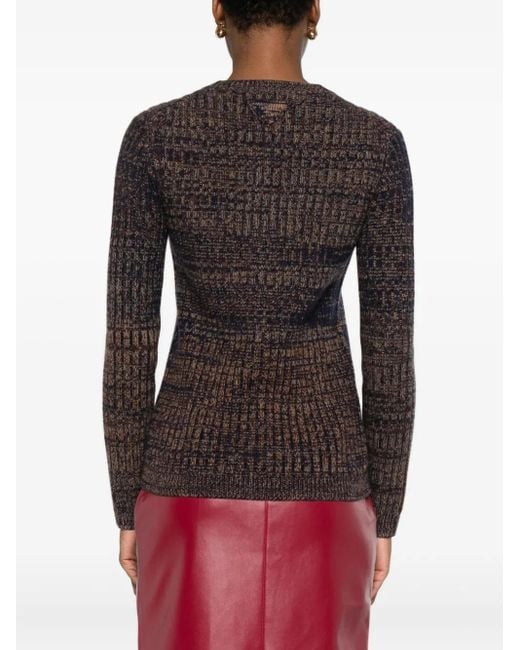 Prada Black Gerippter Cardigan mit V-Ausschnitt