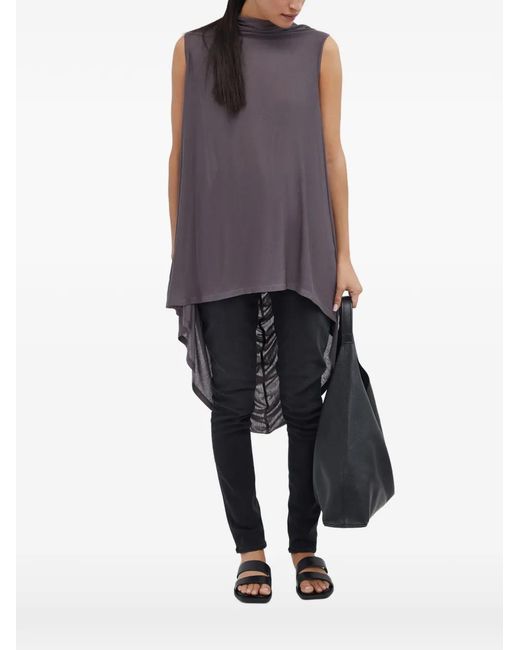 MARCELLA Blue Ines High-Neck Draped Tunic