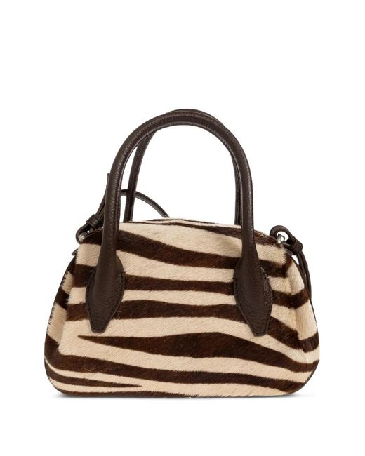 Yuzefi Metallic Mini Oyster Duffle Tote Bag
