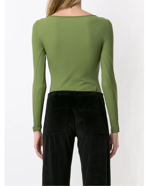 Amir Slama Green Long Sleeves Bodysuit