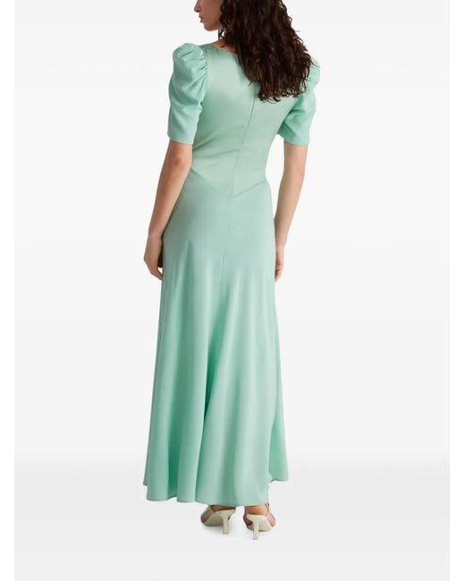 Violante Nessi Green Baccarat Silk Maxi Dress
