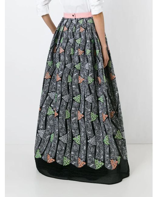 Peter Pilotto Gray 'Kinetic' Maxi Skirt