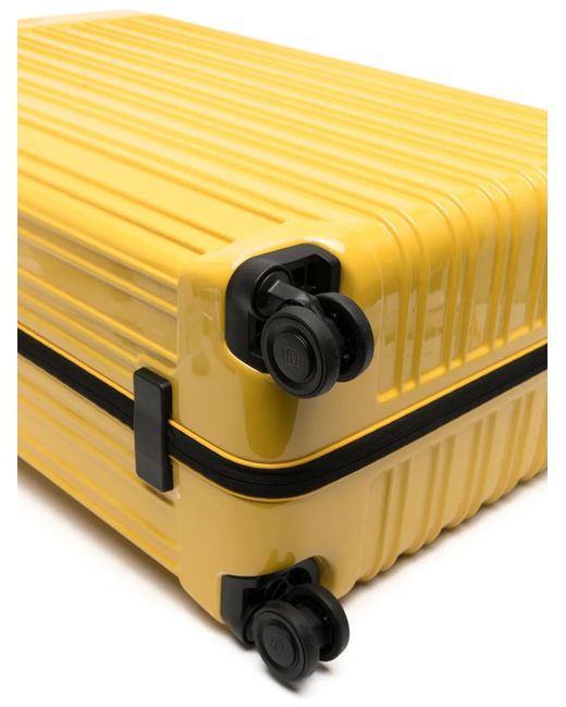 Piquadro Yellow Spinner High-Shine Suitcase for men