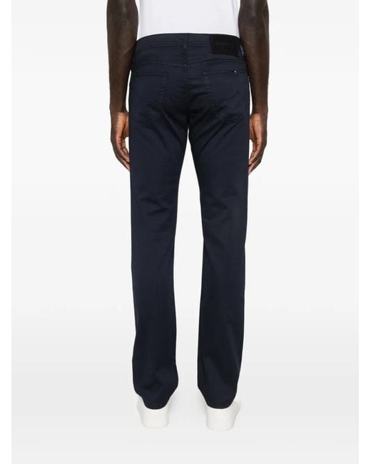 Jacob Cohen Blue Cotton Pants for men