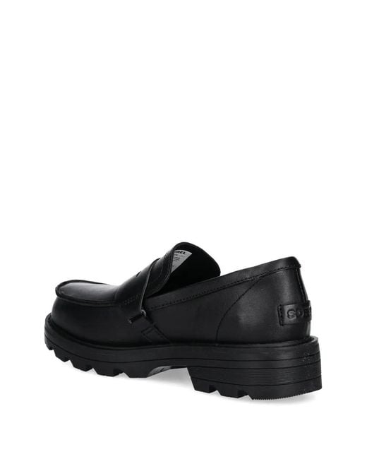 Sorel Black Revel Ave Penny-Strap Loafers