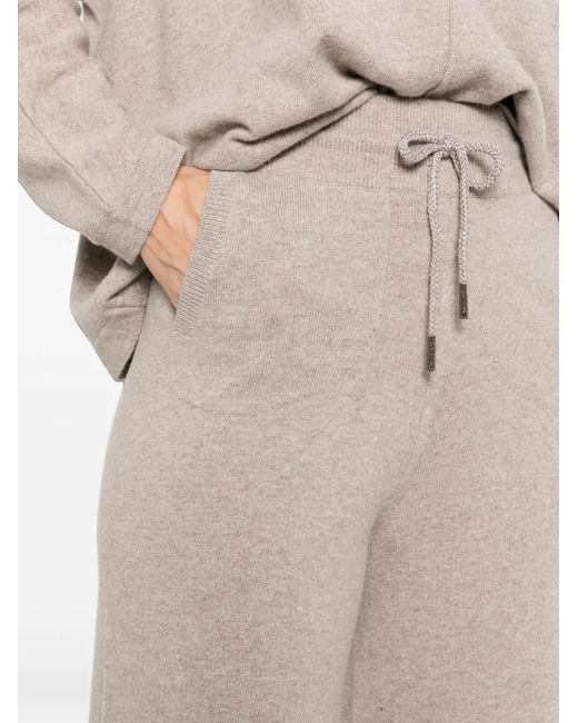 Panicale Natural Drawstring Palazzo Pants