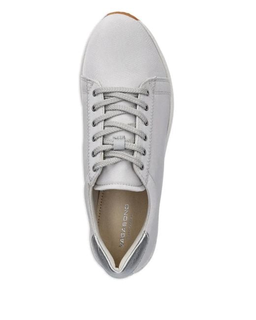 Vagabond White Platform Lace-Up Trainers