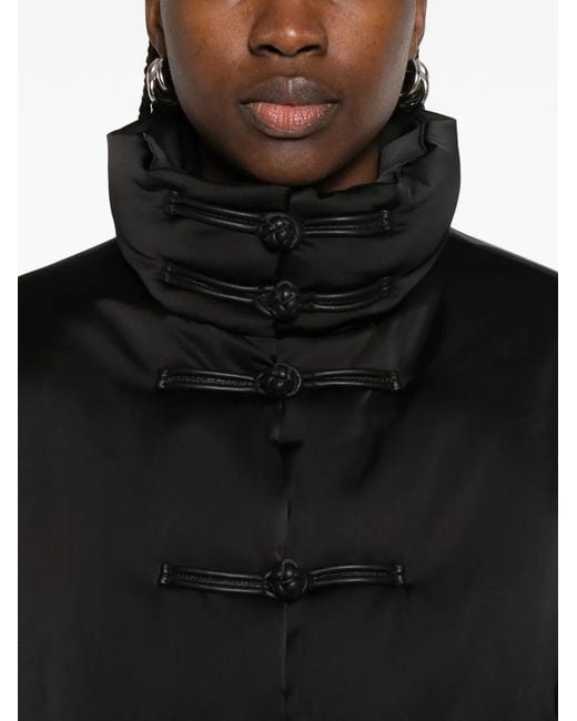 Rohe Black Satin-Effect Puffer Jacket