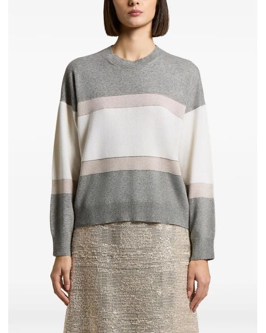 Pull Rayé Peserico en coloris Gray