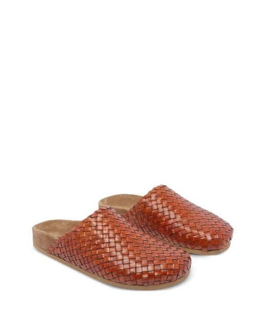 Dragon Diffusion Brown Leather Mules