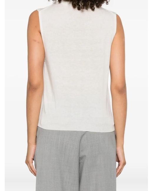Vince White Mock-Neck Top