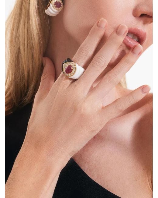 Andreoli Natural Ruby And Diamond Ring