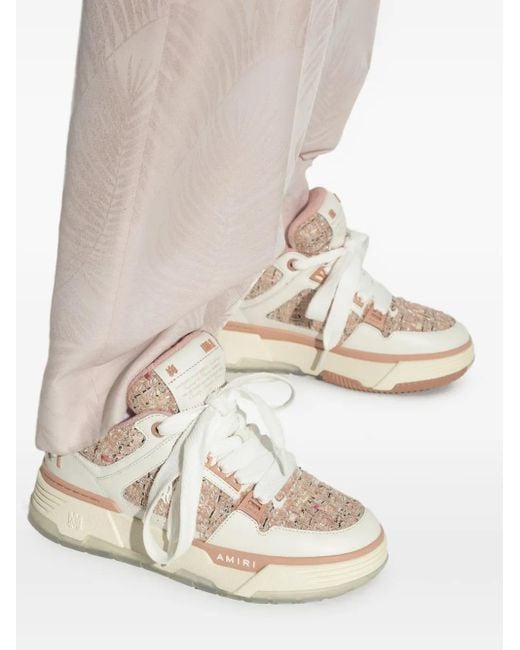 Amiri Pink Ma-1 Tweed Sneakers
