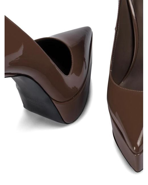Le Silla Brown 140Mm Uma Heeled Pumps