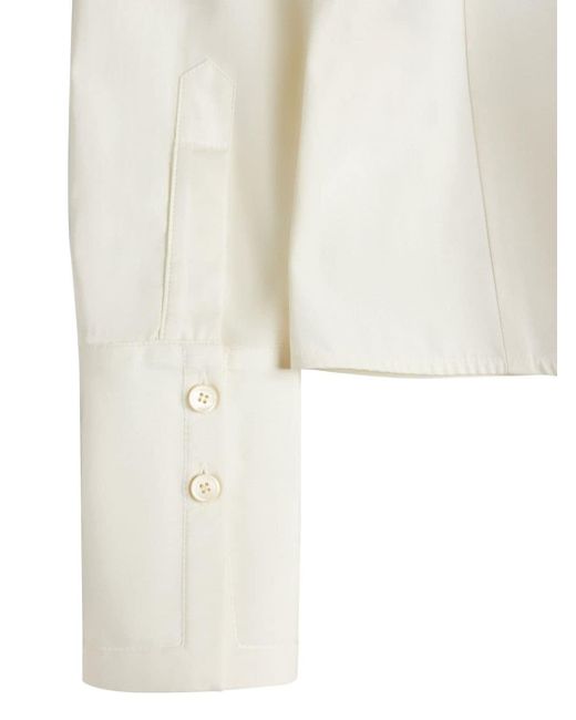 Tod's White Spread-collar Poplin Shirt