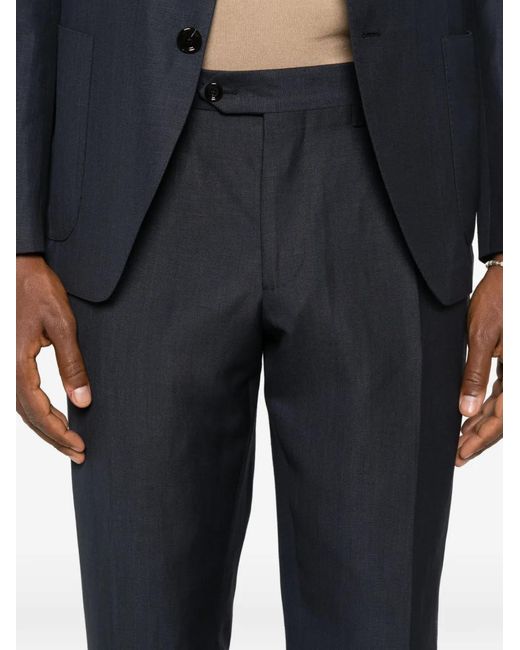 Lardini Blue Flower-Pin Single-Breasted Suit for men