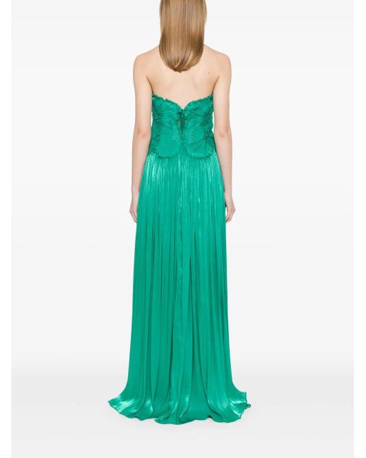 Costarellos ルレックス マキシドレス Green