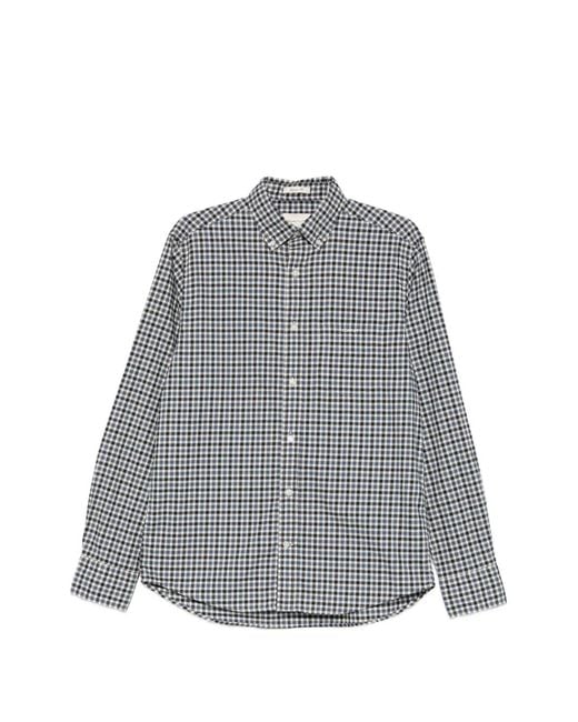 Gant Gray Twill Gingham Shirt for men