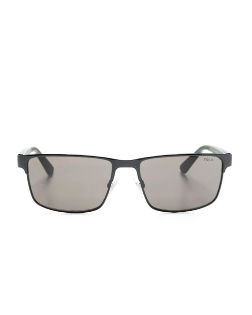 Polo Ralph Lauren Gray Ph3155 Rectangle-Frame Sunglasses for men