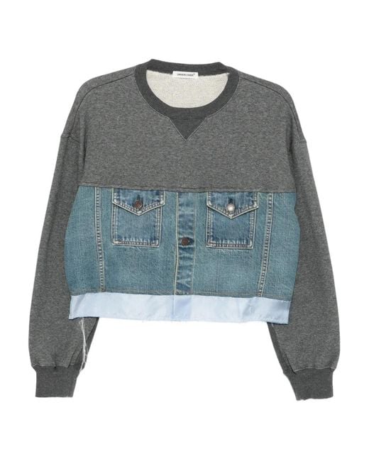 Undercover Blue Panelled Sweatshirt