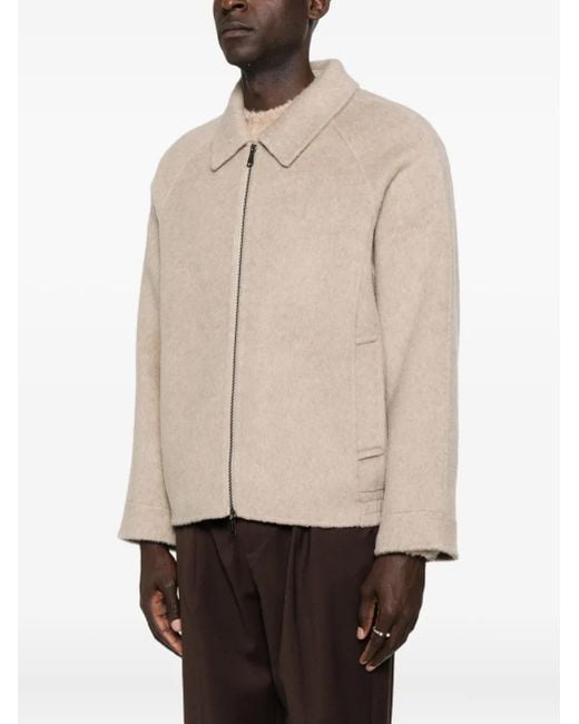 Amaranto Natural Zip-Up Welt-Pocket Jacket for men