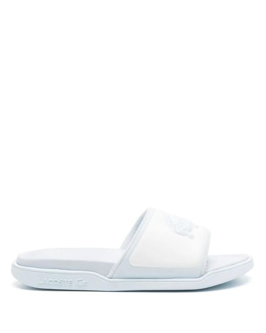 Lacoste White Serve Slides