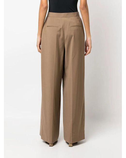 Juun.J Natural High-Waisted Straight-Leg Trousers