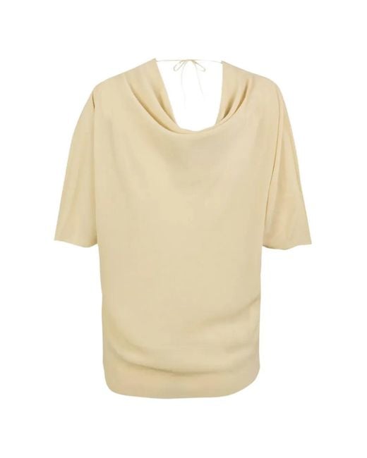 Cortana Natural Liv Cowl-Back Top
