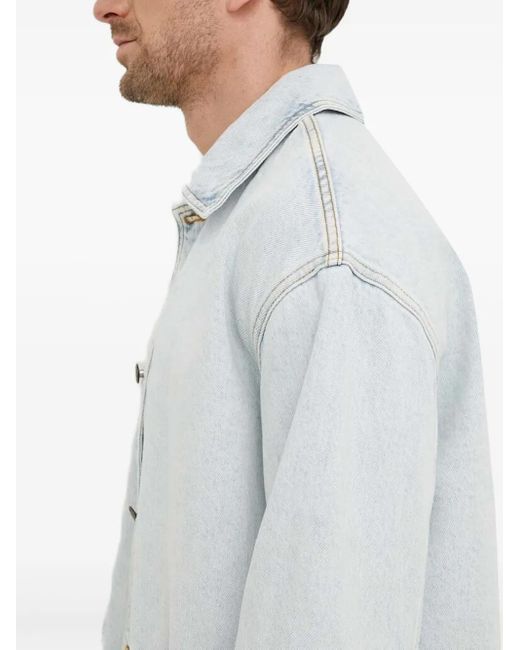 American Vintage Jack Met Opgestikte Zak En Knoopsluiting in het Gray voor heren