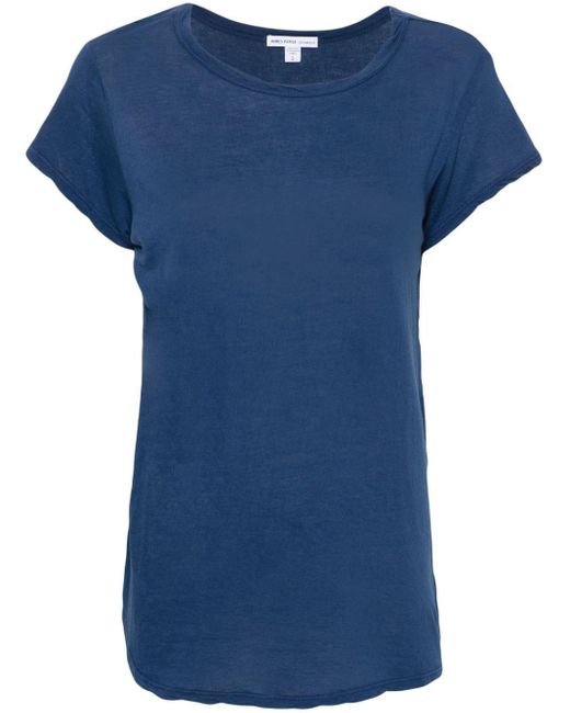 James Perse Blue T-Shirt mit kurzen Ärmeln
