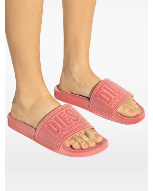 DIESEL Pink Sa-Mayemi Slides
