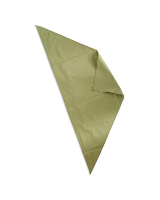 Satisfy Green Triangular Perforated-Detail Scarf for men