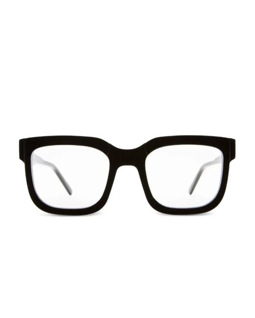 Kuboraum Black Square-Frame Glasses for men