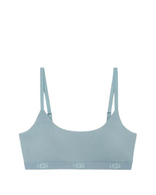 Ugg Blue Logo-Waistband Sports Bra