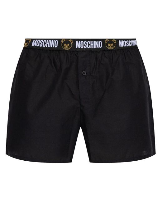 Moschino Black Elasticated Logo Waistband Boxers for men