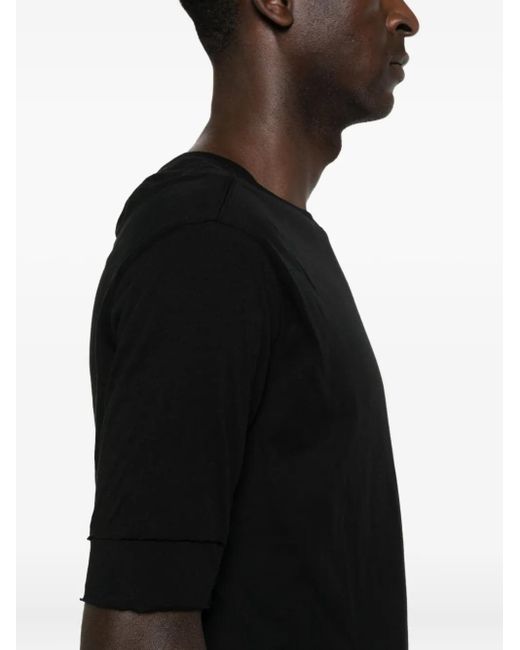 Thom Krom Black Raw-Edge Crew-Neck T-Shirt for men
