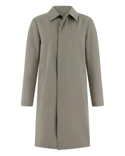 Boggi Gray Technical Fabric Peacoat for men
